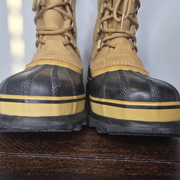Sorel Caribou Waterproof Winter Snow Boots Tan Buff Women's Size 8 - Picture 7 of 16